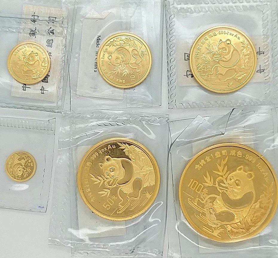 1991 Six Coin Gold Panda Set OMP (1 of 2)