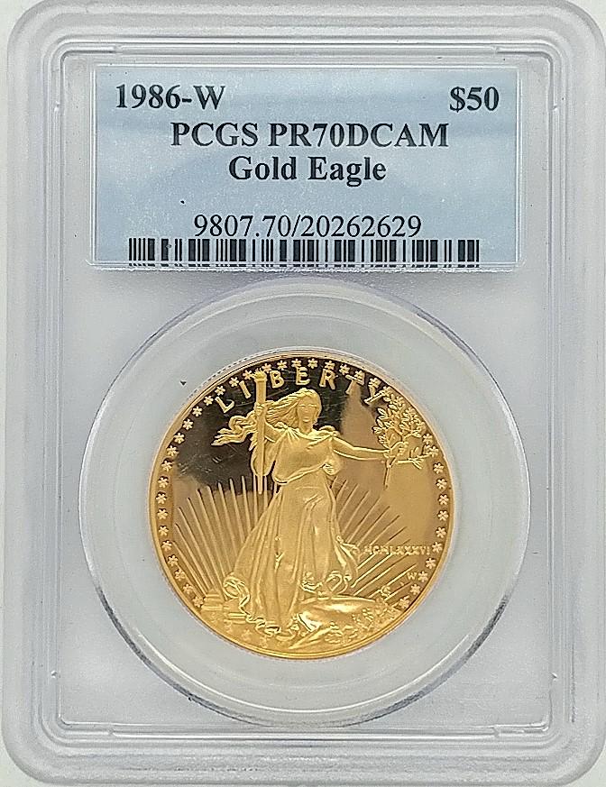 1986 - W Gold American Eagle PR70DCAM (1 of 2)