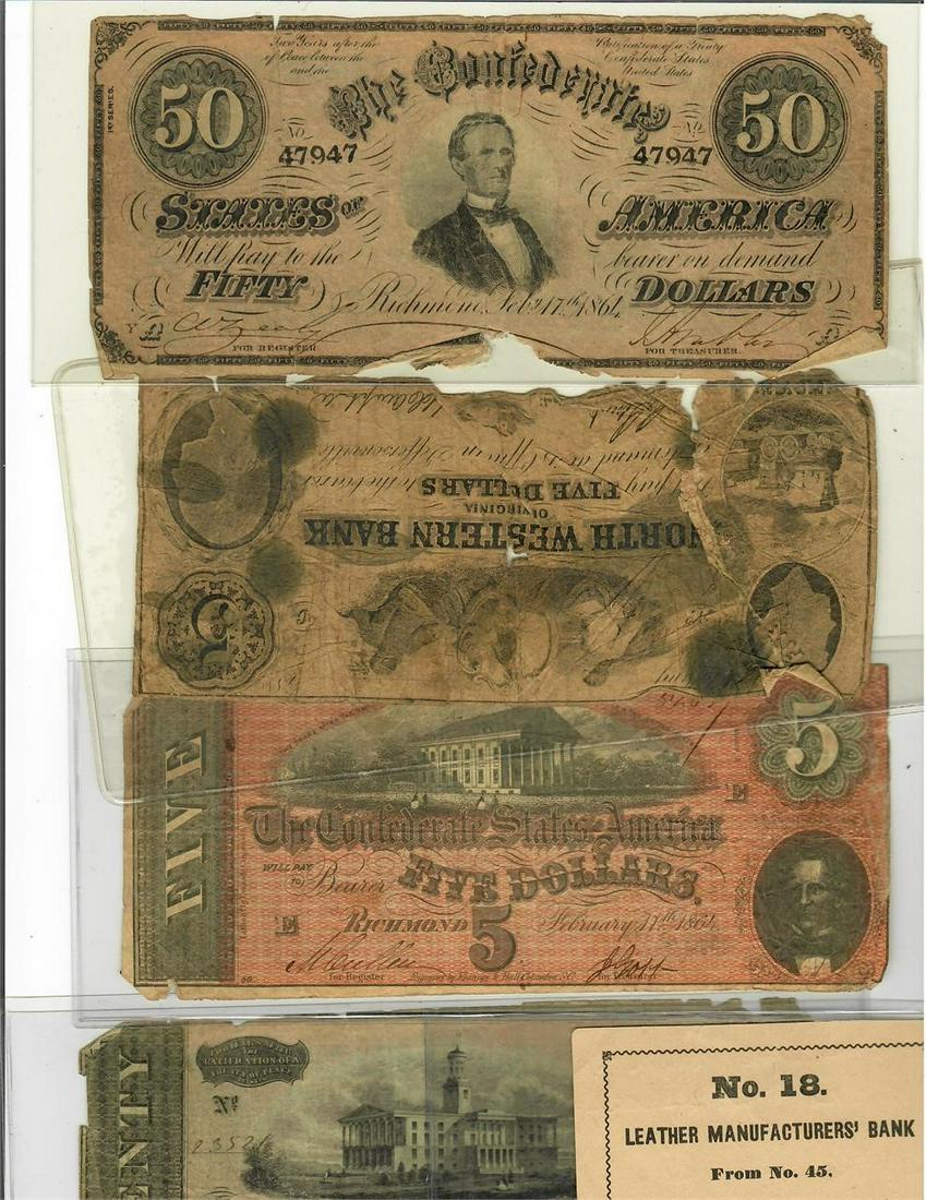 15 Different Confederate Civil War Notes Low Grade: 15 Different Confederate Civil War Notes Low Grade. See photos, most are better local notes that are seldom seen.