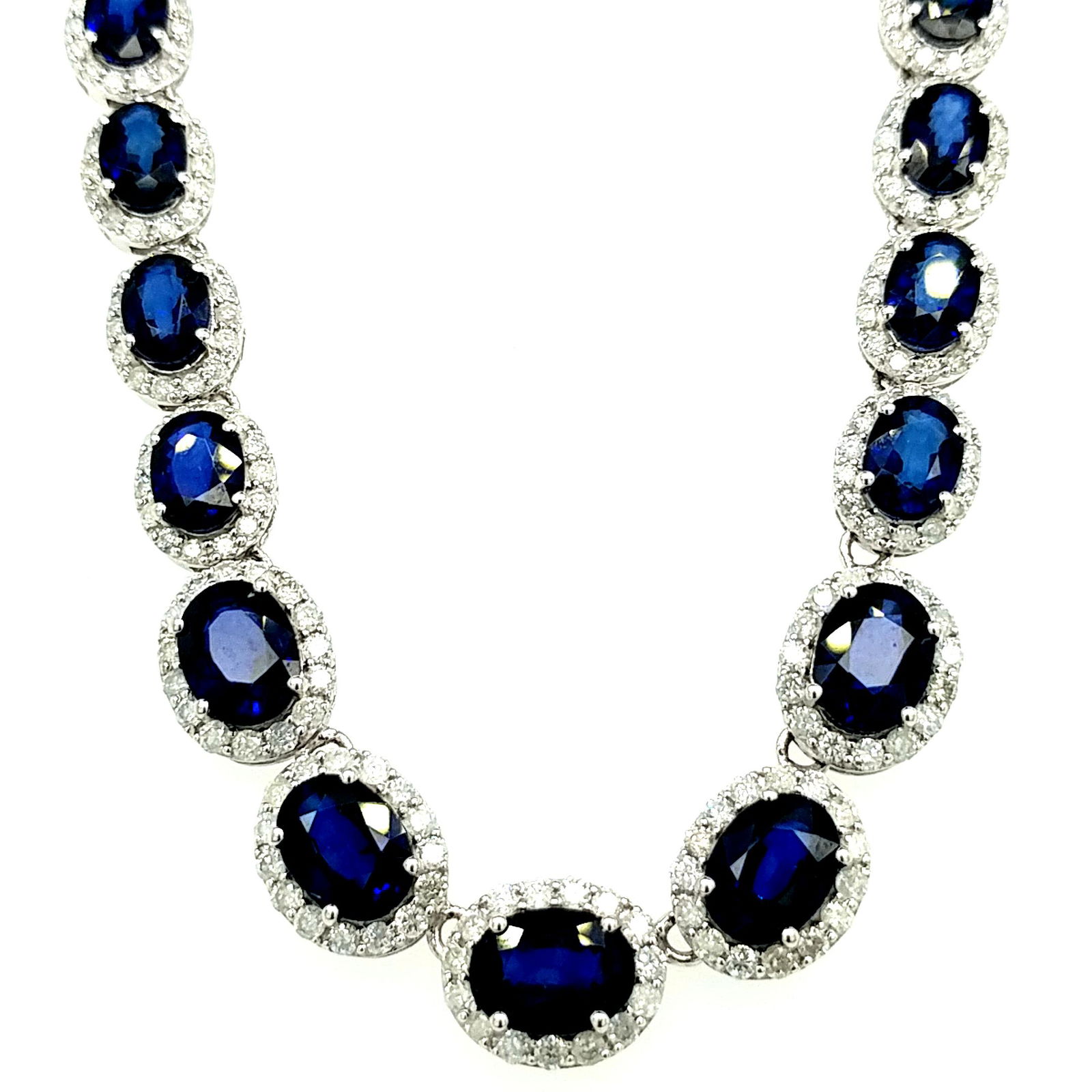 Certified 14K Sapphire and Diamond Necklace (1 of 5)