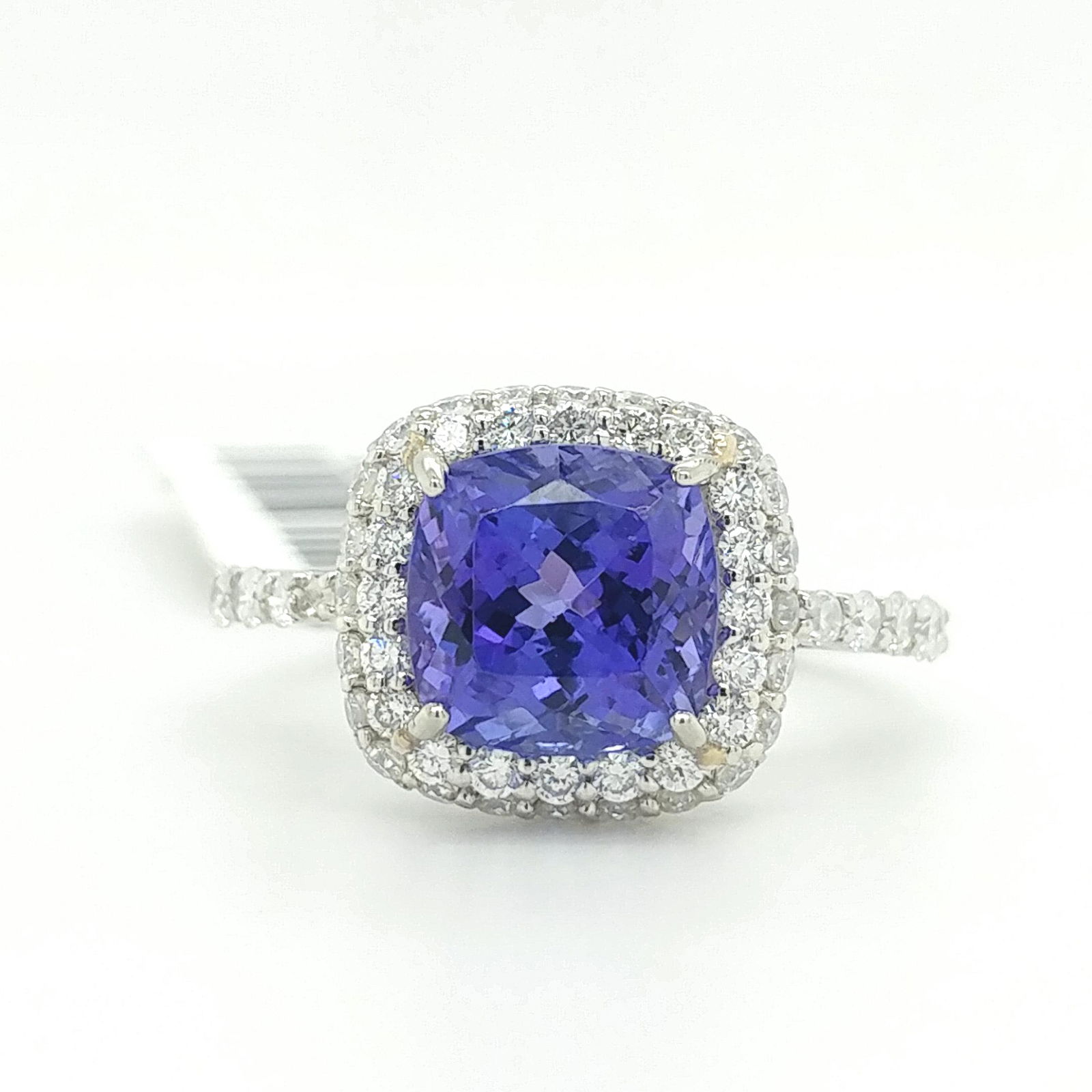 Certified Platinum Tanzanite & Diamond Ring (1 of 4)