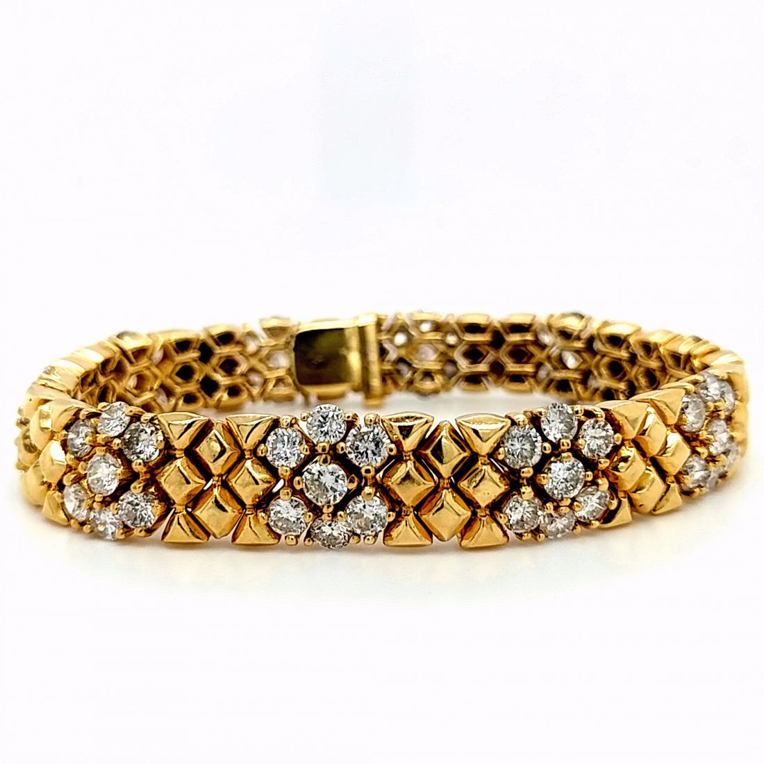 18K Yellow Gold 10ctw Diamond Bracelet (1 of 9)