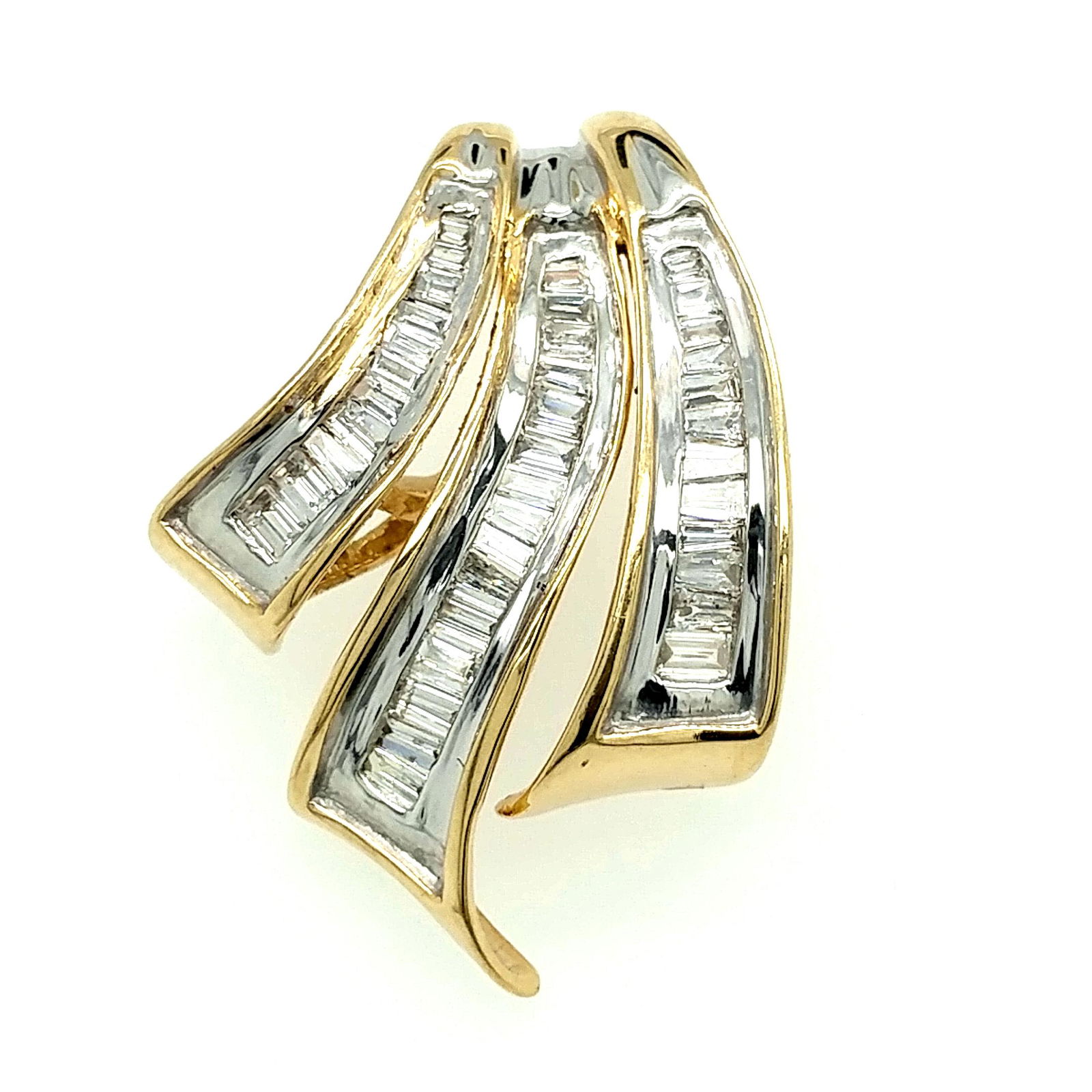 14KT Two Tone 1.00 CT Diamond Pendant (1 of 4)