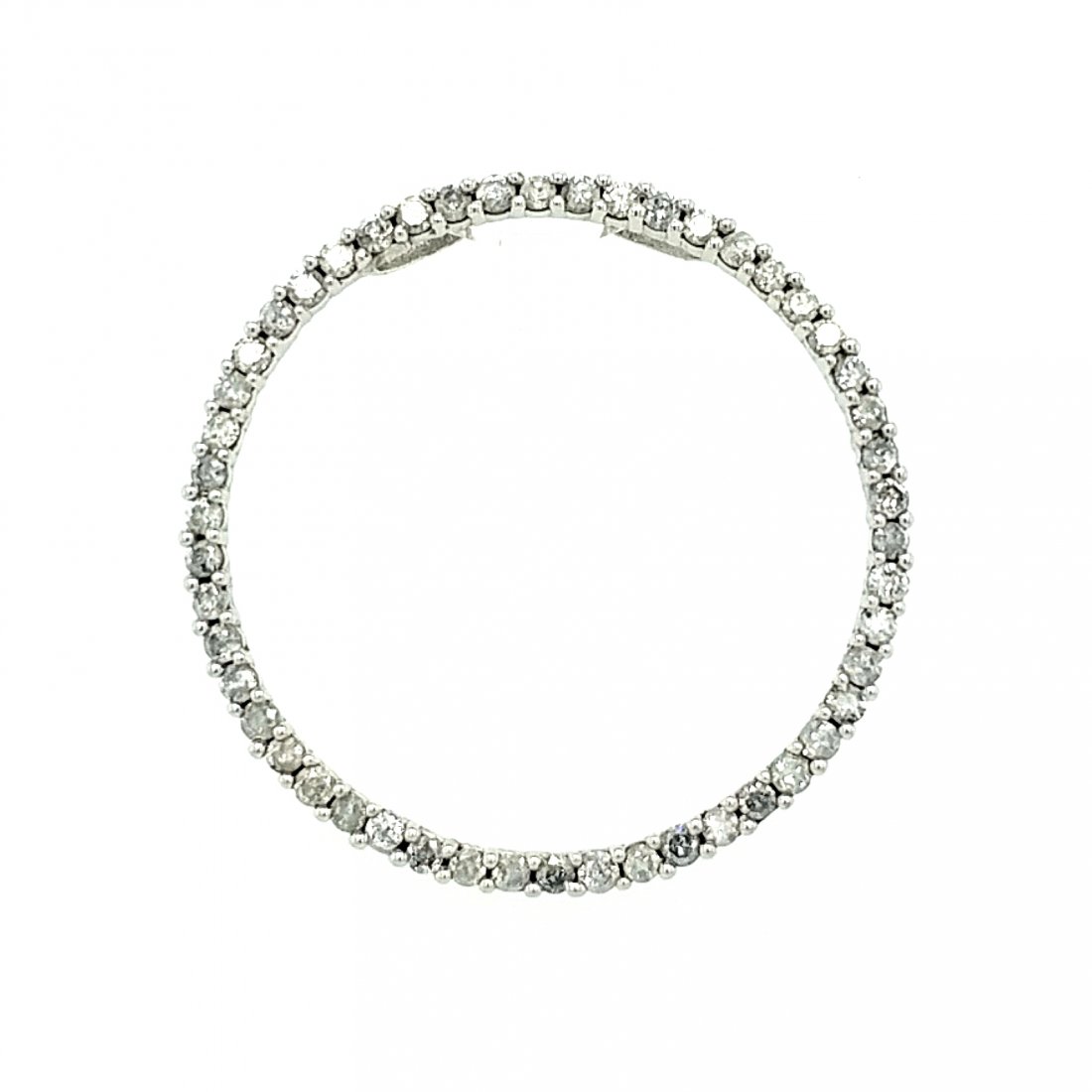 14K WG 1.00 CT Diamond Circle Pendant (1 of 2)