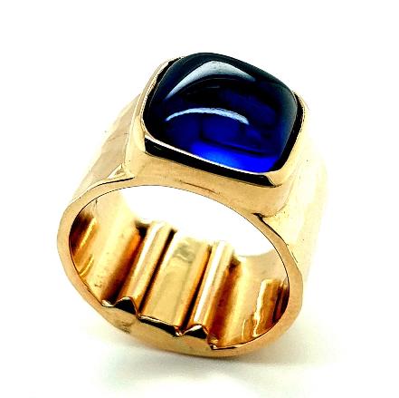 14K YG Blue Sapphire Ring (1 of 4)