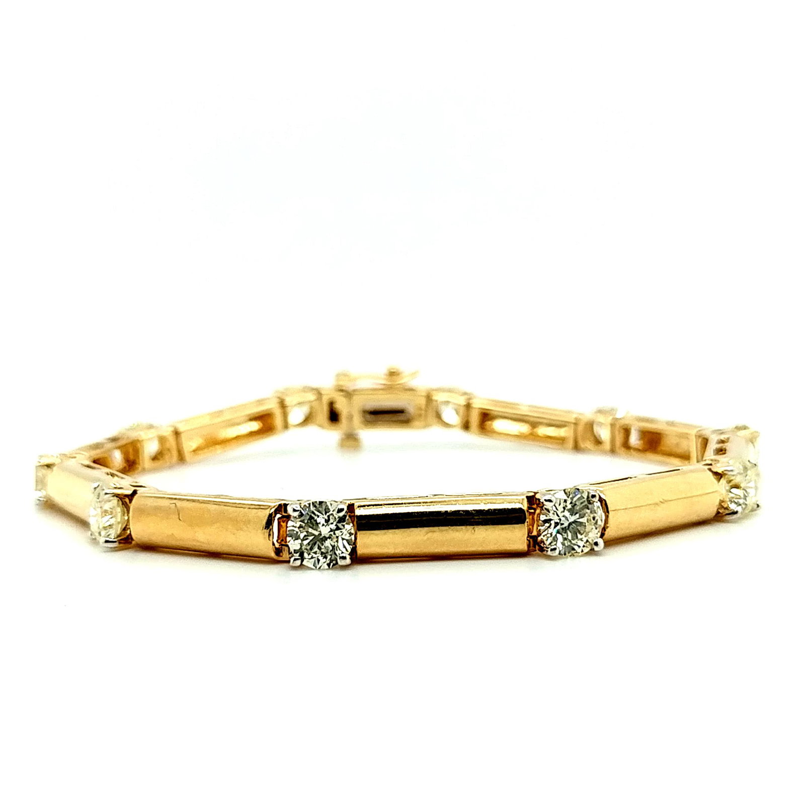 14K Yellow Gold 5 Carat Diamond Bracelet (1 of 6)