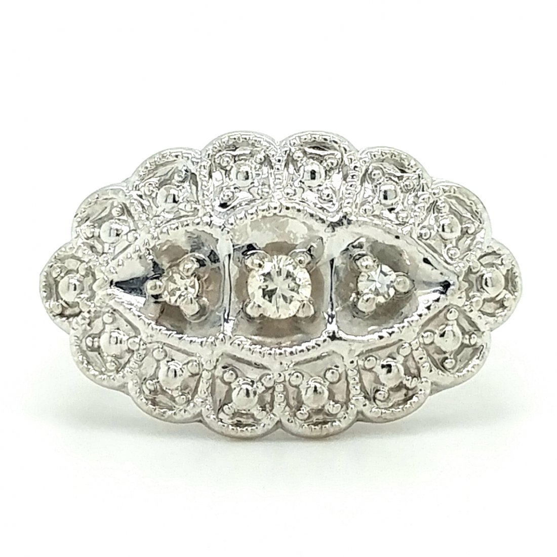 Vintage 14K White Gold Diamond Ring (1 of 6)