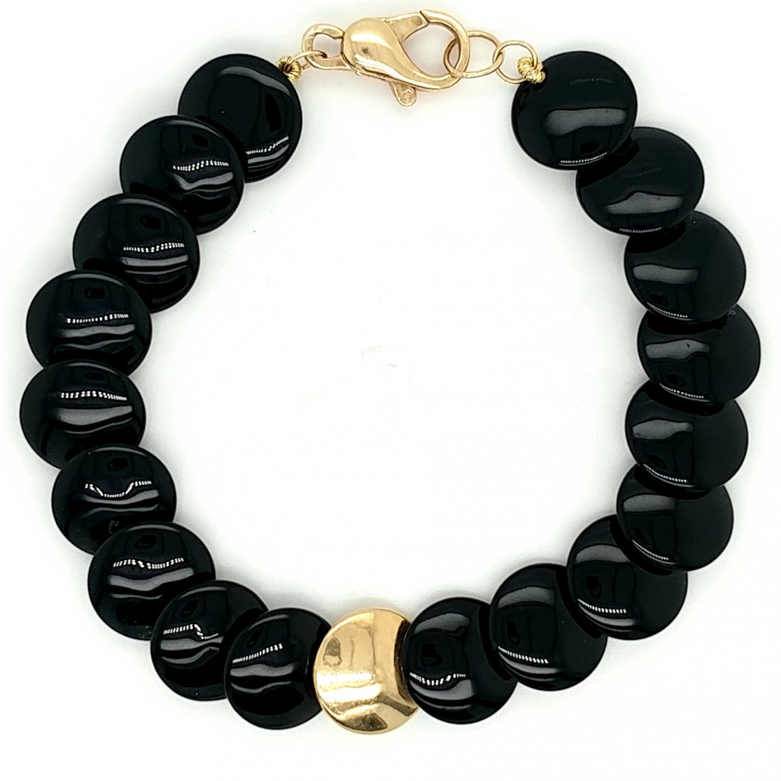 14K Yellow Gold Onyx Bracelet (1 of 5)