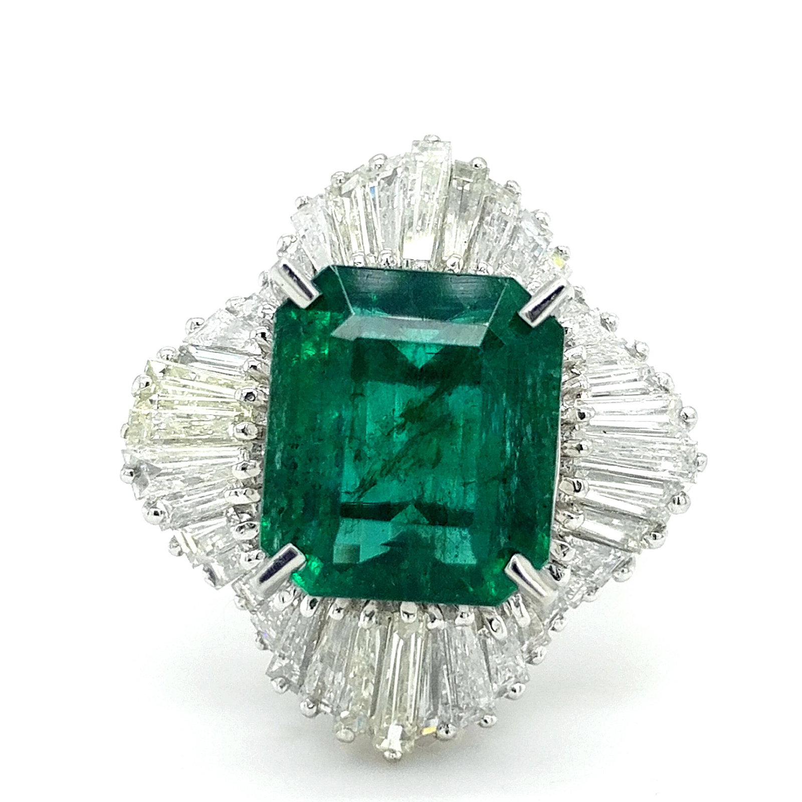 Certified Platinum Emerald & Diamond Ring (1 of 7)