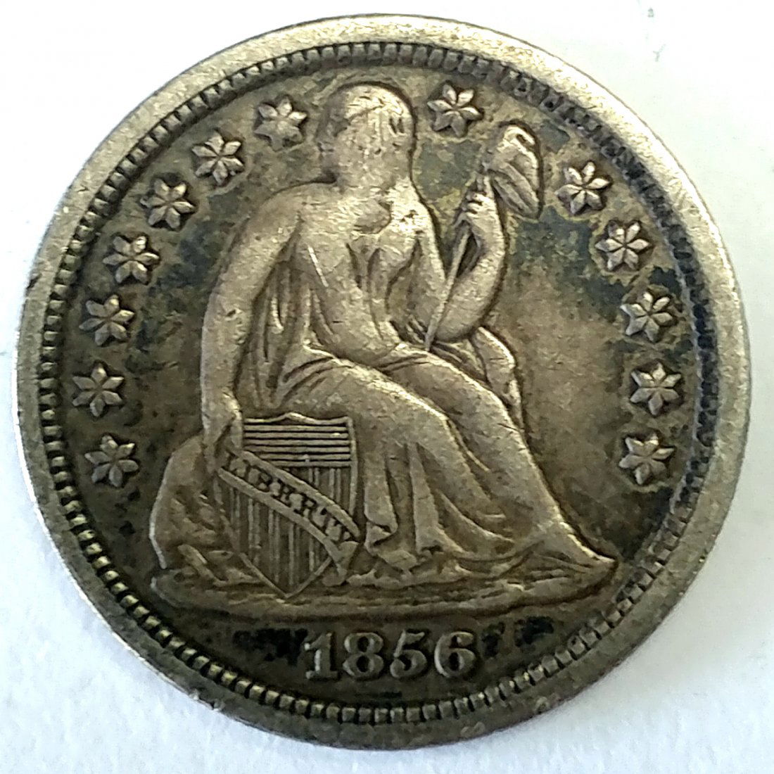 1856 LIBERTY SEATED DIME Choice XF (1 of 2)
