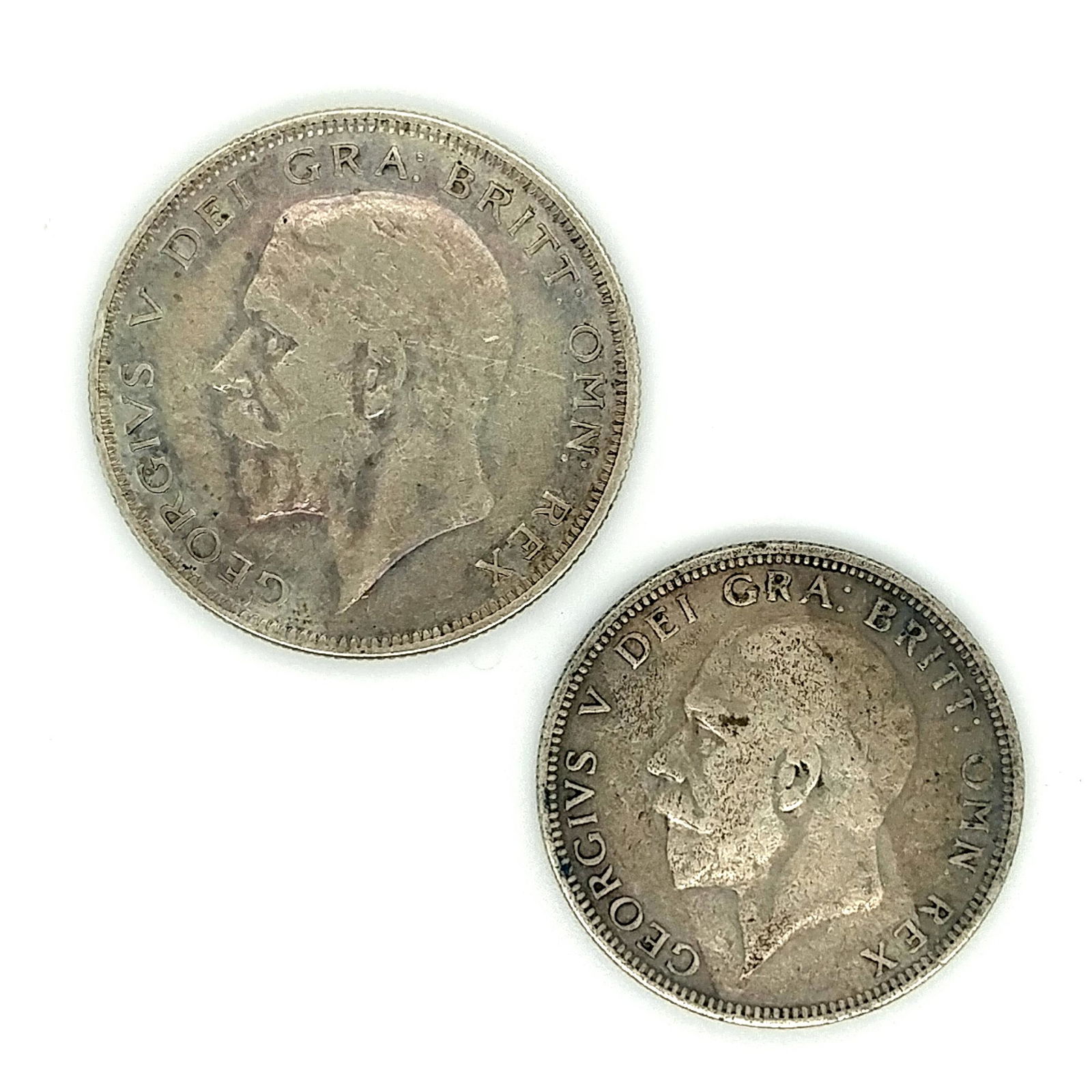 1929 Great Britain Florin & 1930 Half-Crown XF (1 of 2)