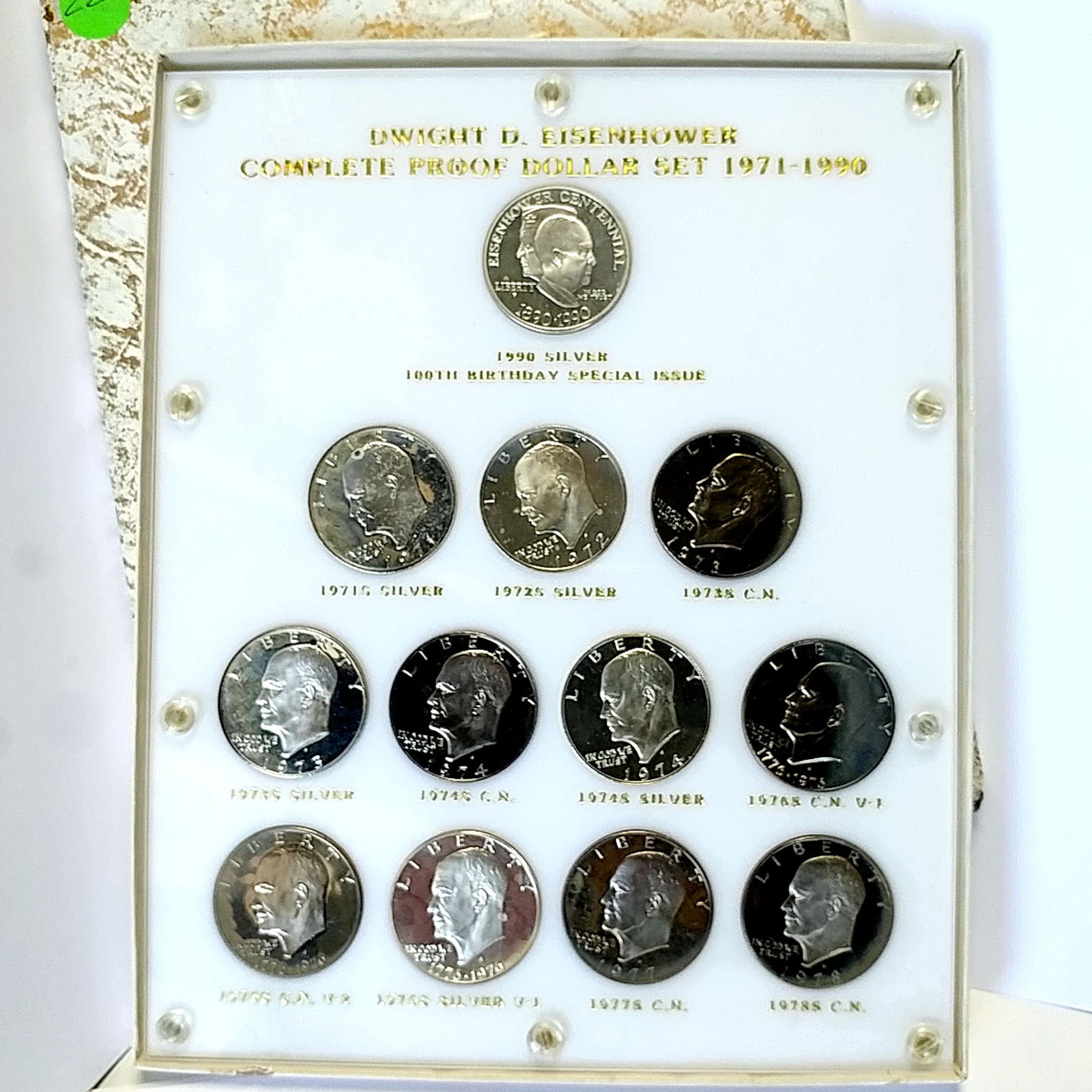 Complete Eisenhower 12 Coin Proof Dollar set (1 of 6)