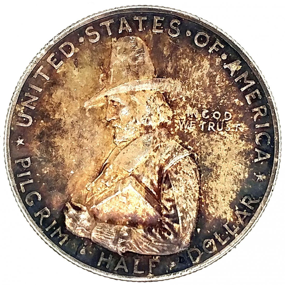 1920 Pilgrim Silver Commemorative Half-Dollar (1 of 2)