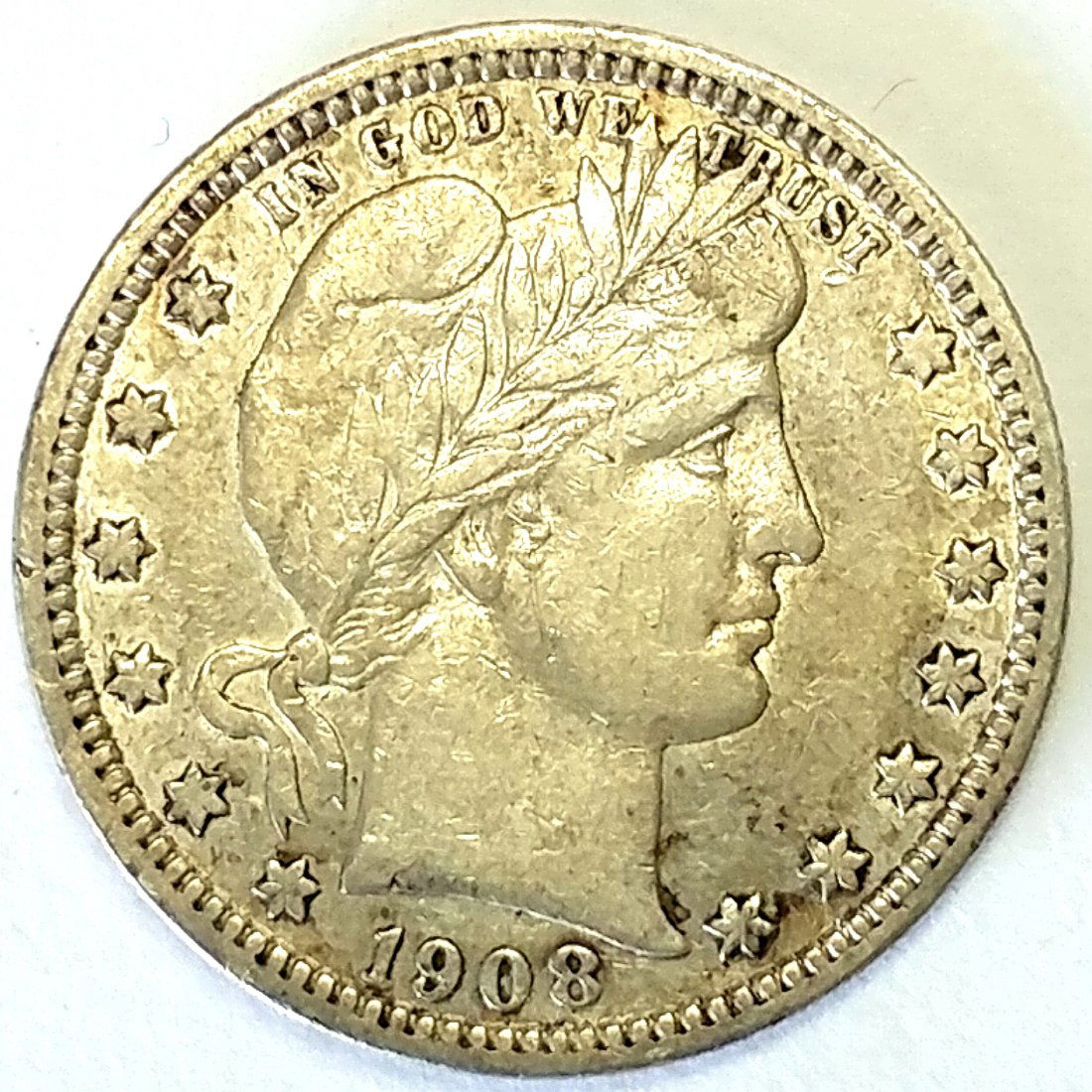 1908 D BARBER QUARTER (1 of 2)