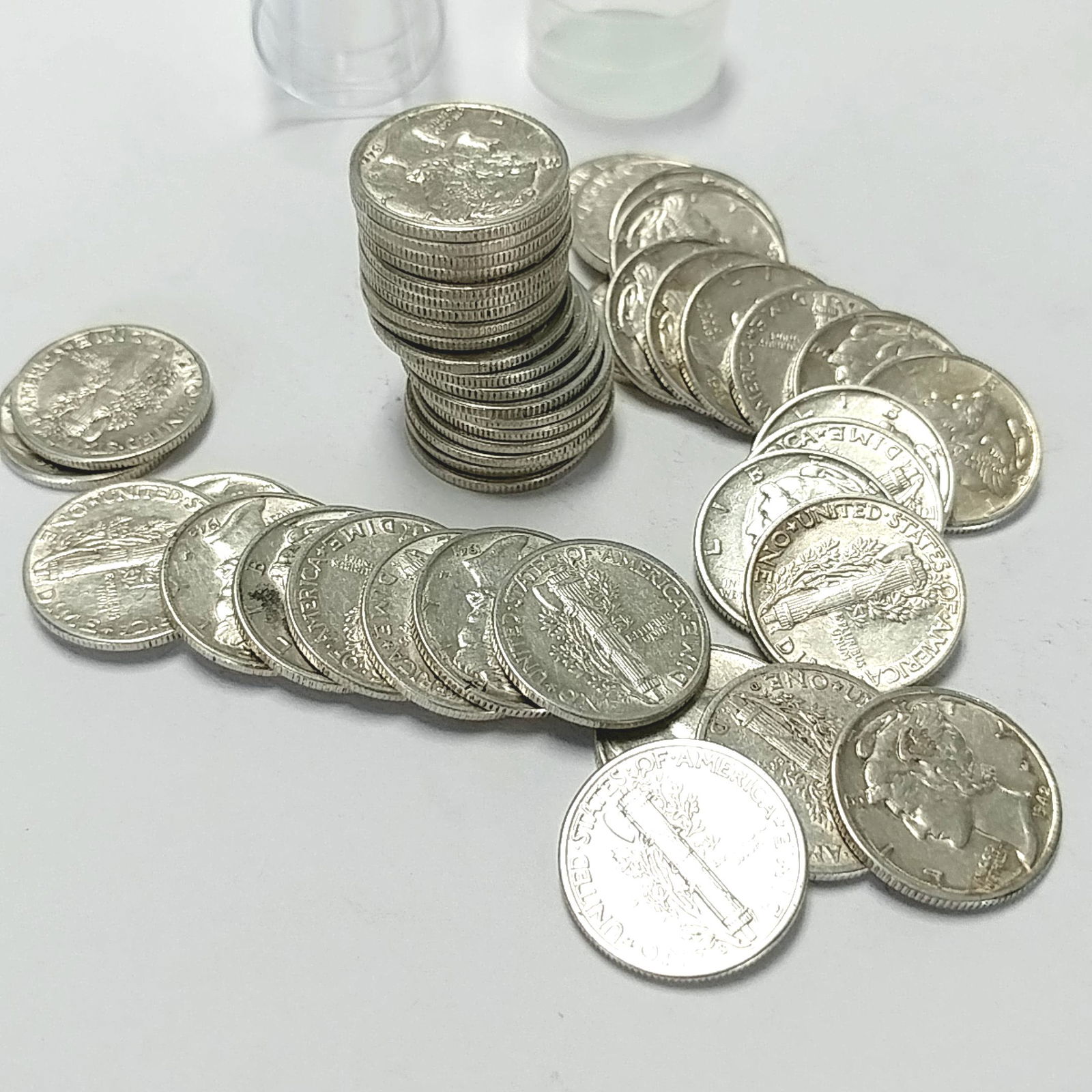 50 90% Silver Mercury Dimes AU-BU (1 of 3)