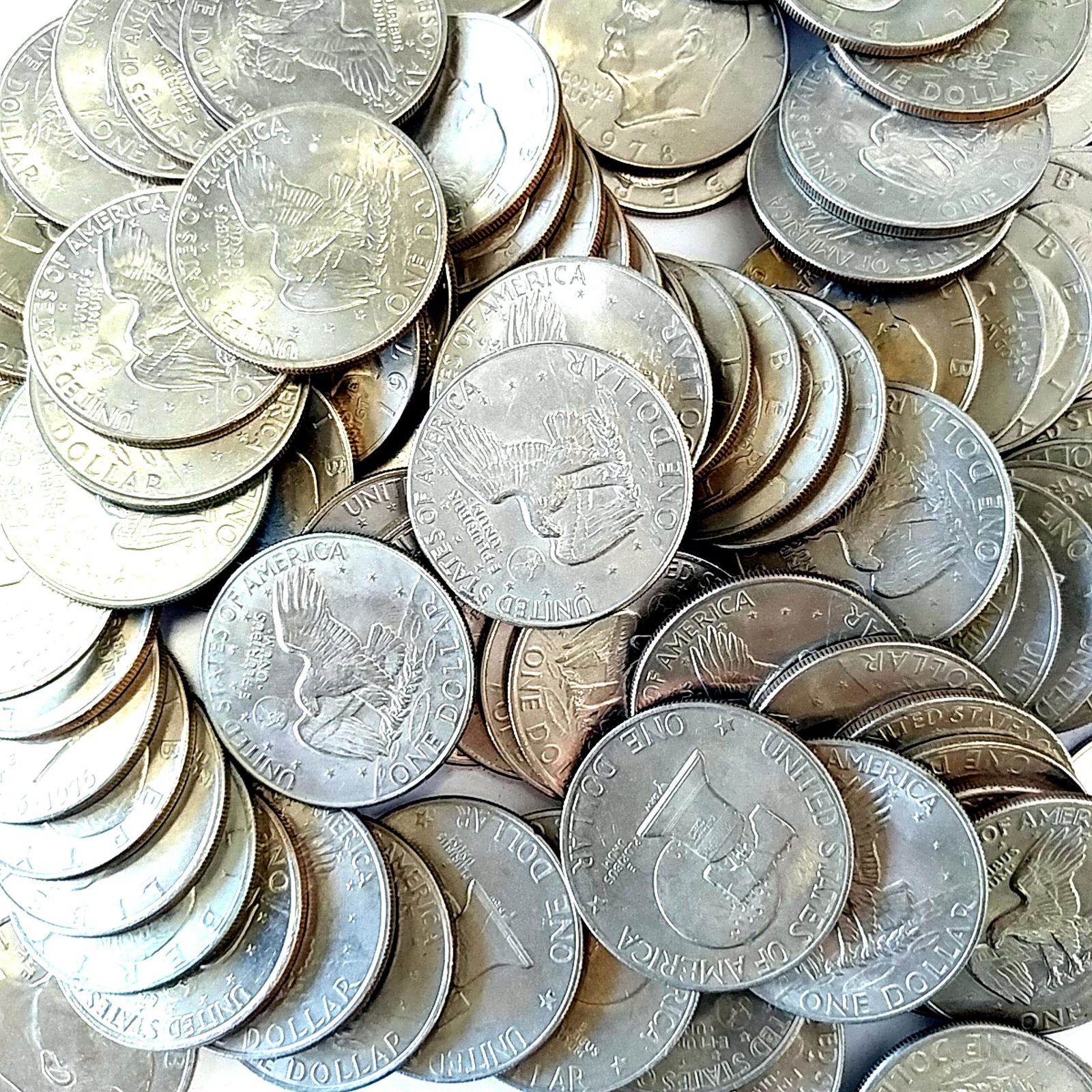 100 Uncirculated Eisenhower Dollars (1 of 3)