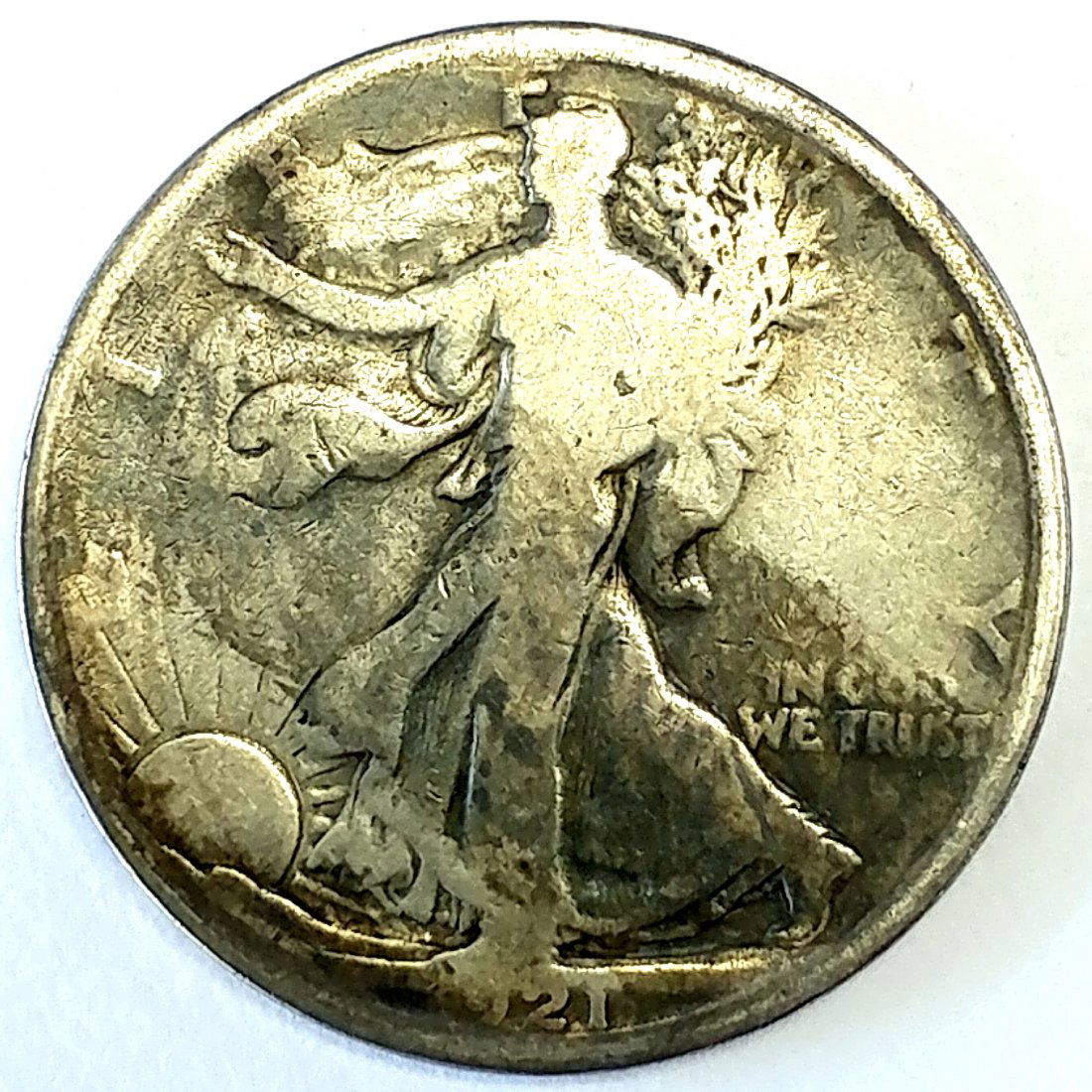 1921 D Silver Walking Liberty Half Dollar Key Date (1 of 2)