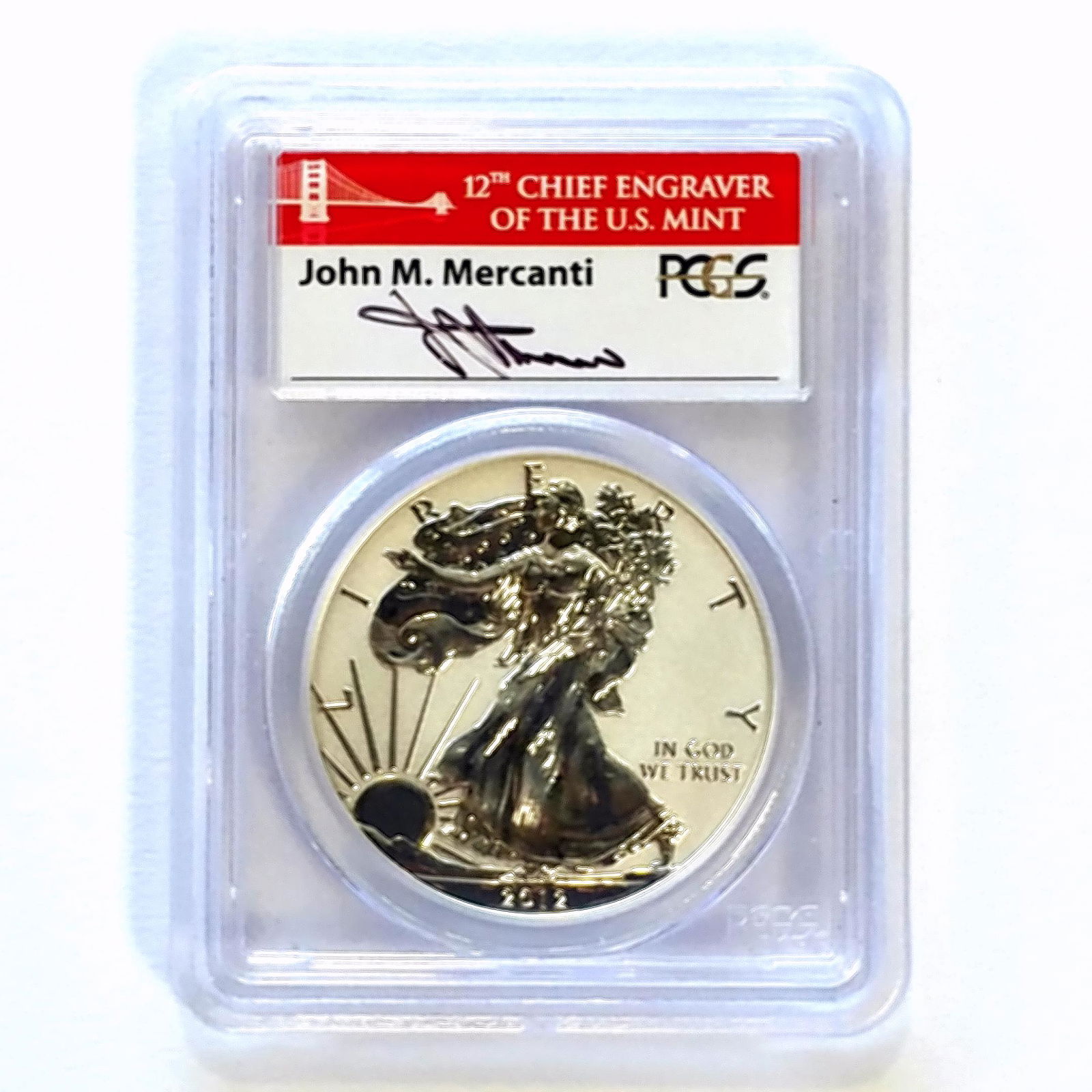 2012 S Silver Eagle Rev Proof PR69 DCAM Signed (1 of 3)