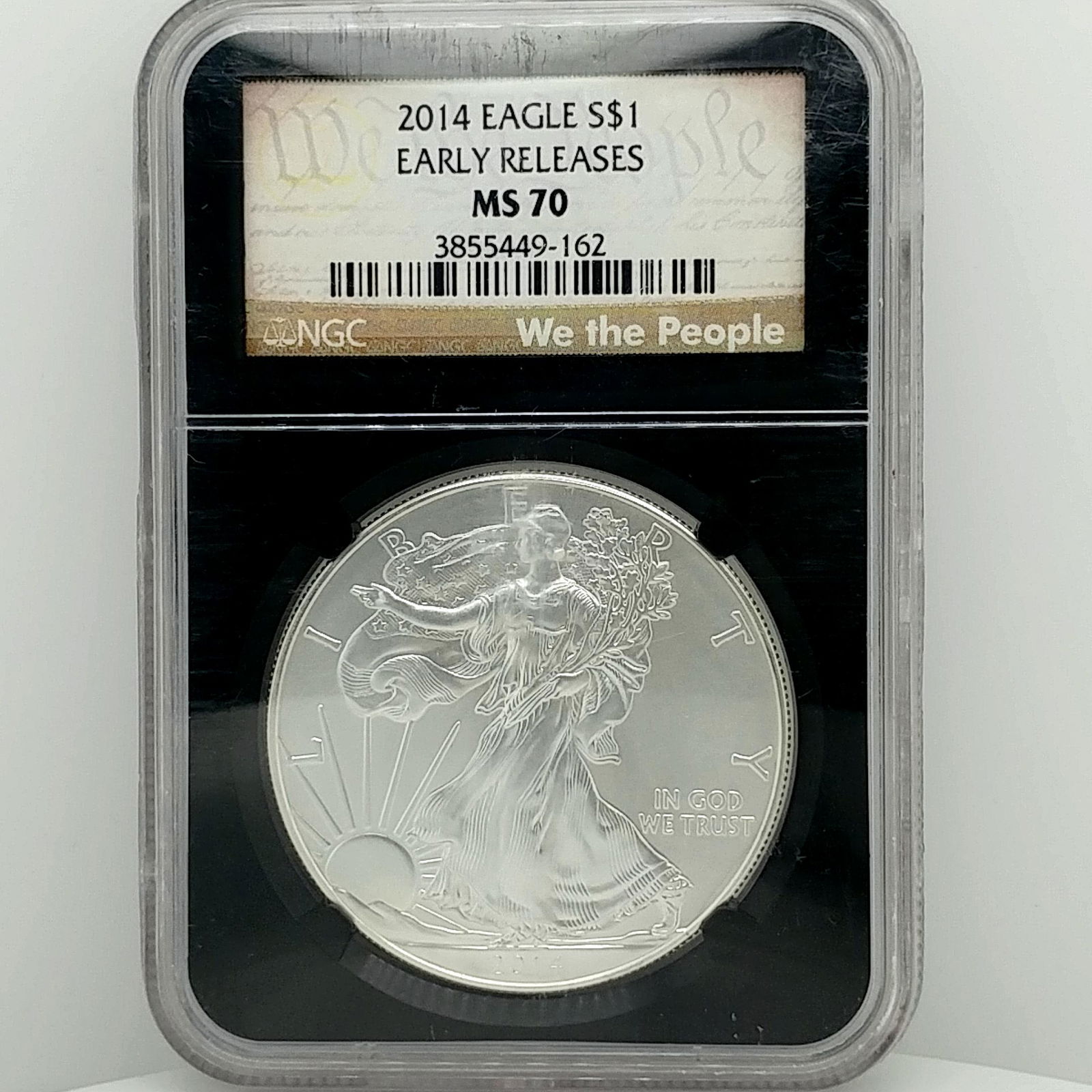 2014 Silver Eagle MS70 Black Core Holder (1 of 2)