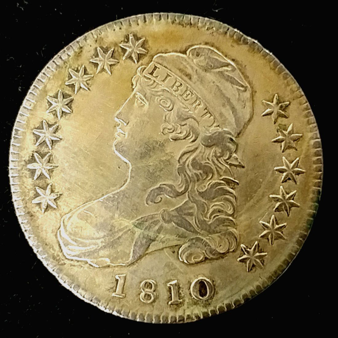 1810 Silver Bust Half-Dollar XF-AU (1 of 2)