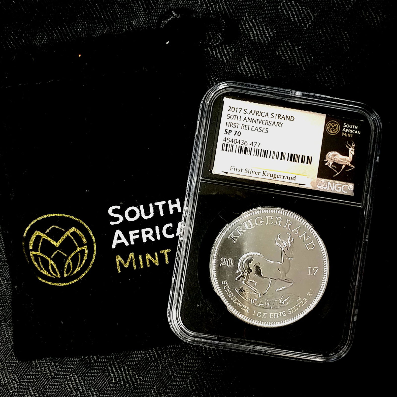 2017 Silver Krugerrand NGC SP70 FR with Pouch COA (1 of 4)