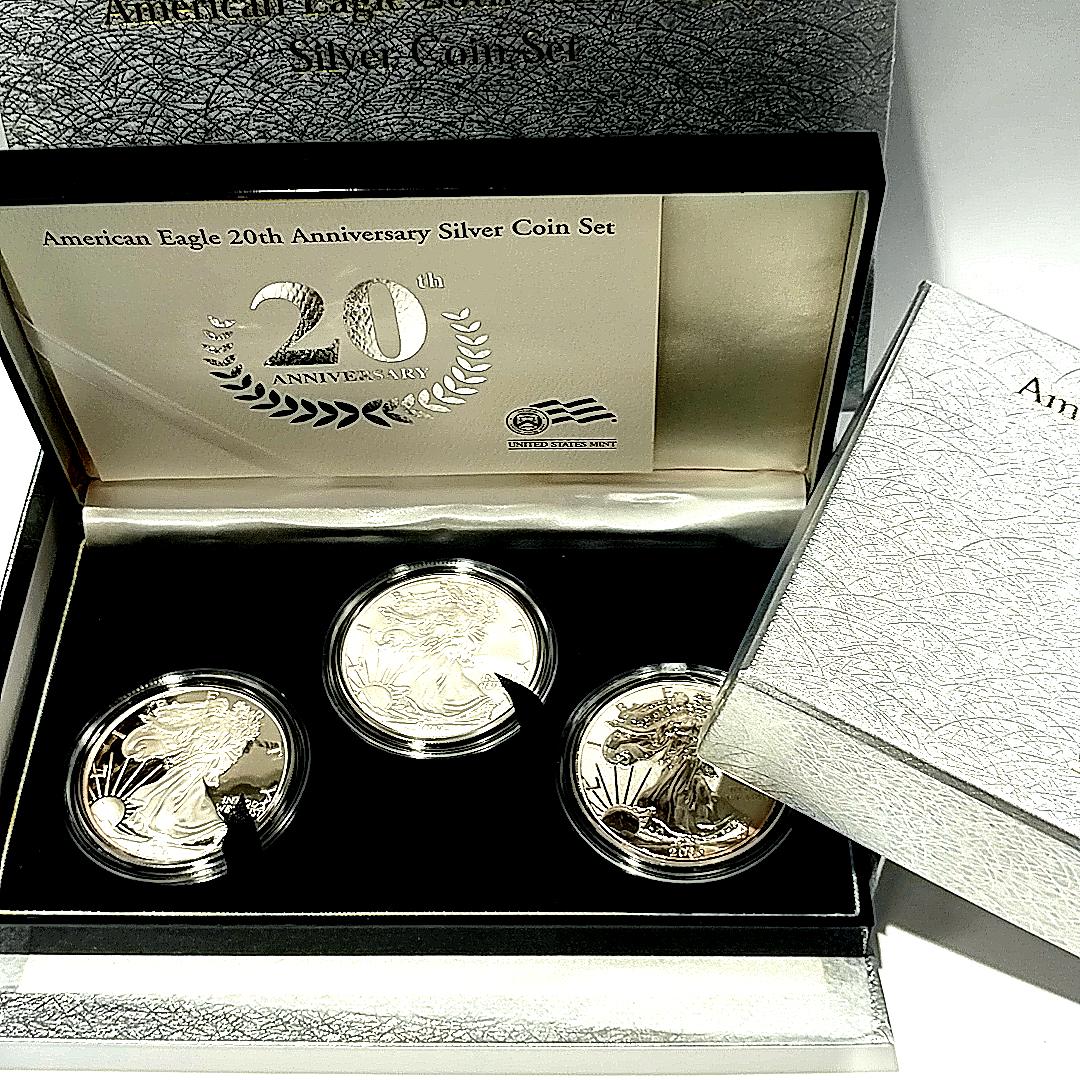 2006 20th Anniversary Silver Eagle 3 coin set (1 of 5)