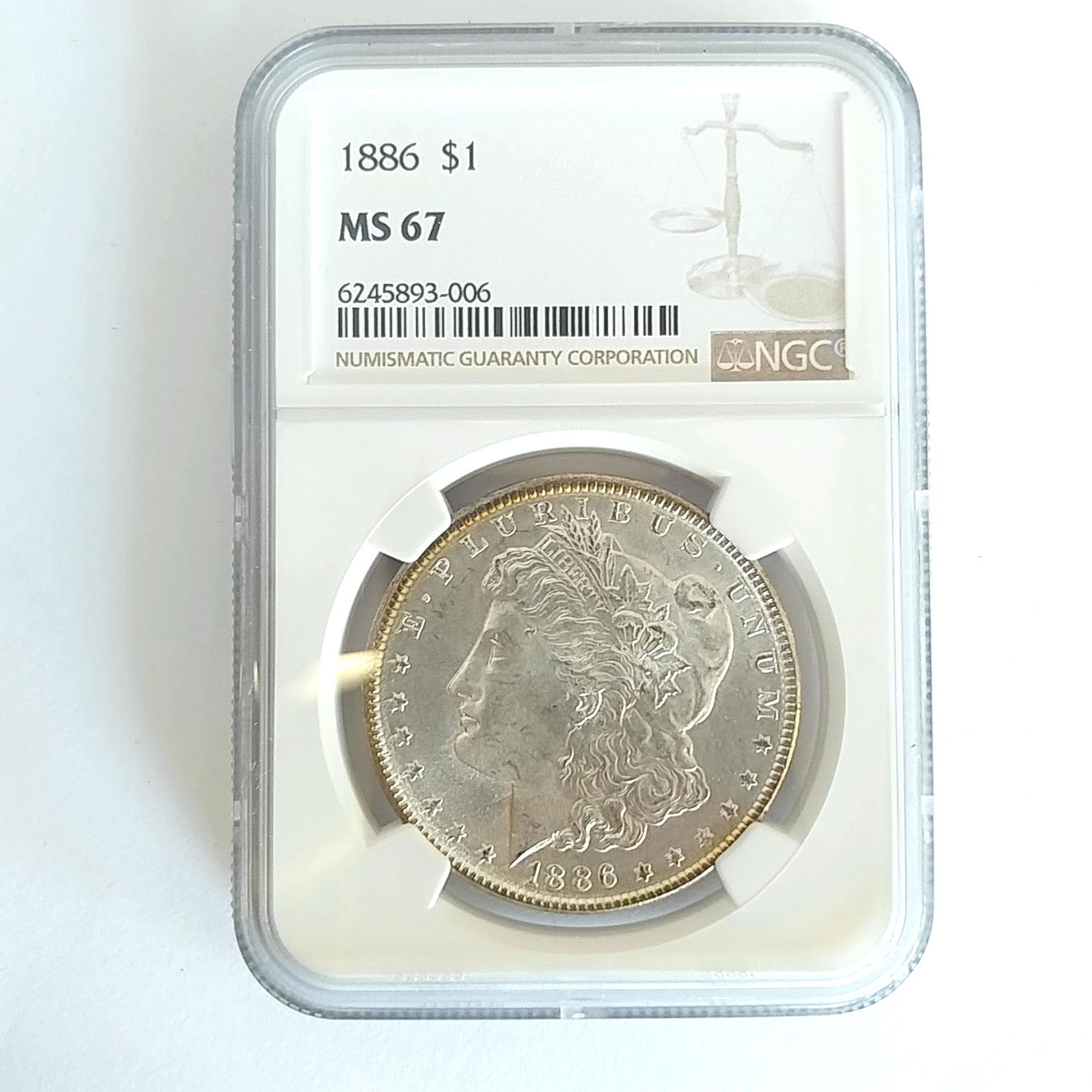 1886 Morgan Silver Dollar NGC MS67 Toned (1 of 4)