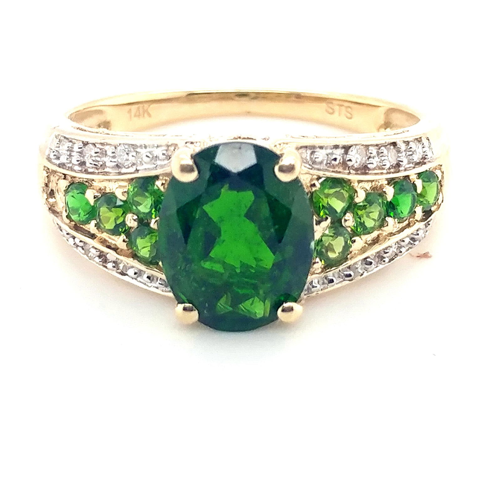 14K Yellow Gold Chrome Diopside Ring (1 of 3)
