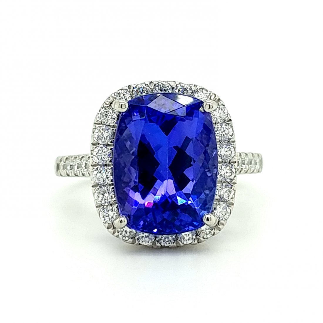 Certified Platinum Tanzanite & Diamond Ring (1 of 7)