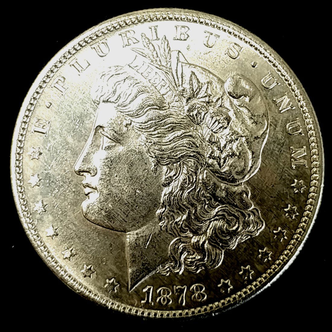 1878 S Morgan Silver Dollar Ch.Unc. (1 of 2)