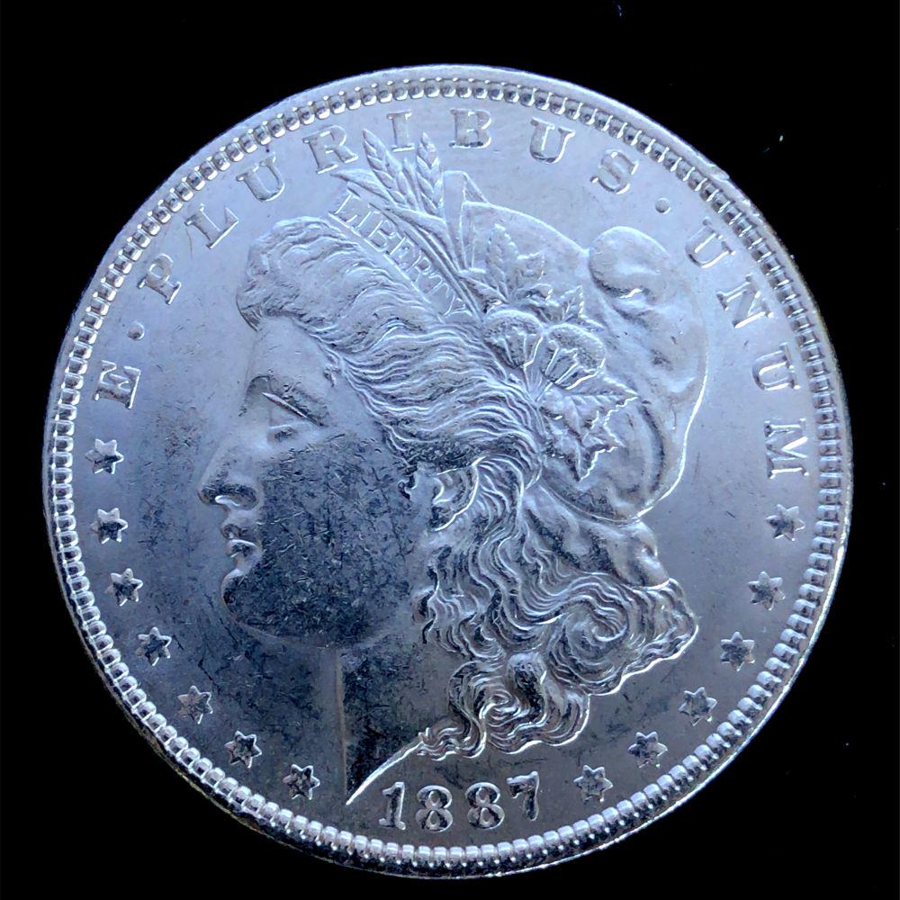 1887 P Morgan Silver Dollar Choice BU (1 of 2)