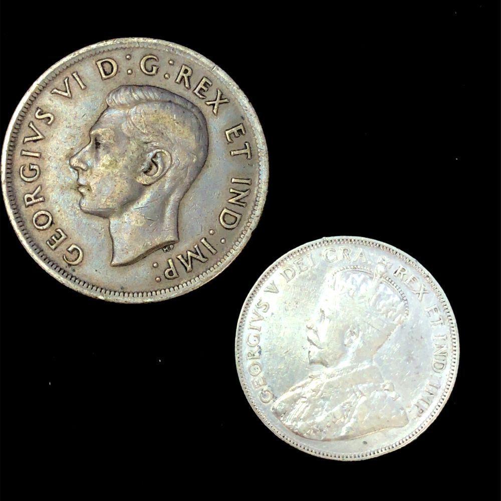1939 Silver Canada $1 & 1913 Canada Silver Half (1 of 6)