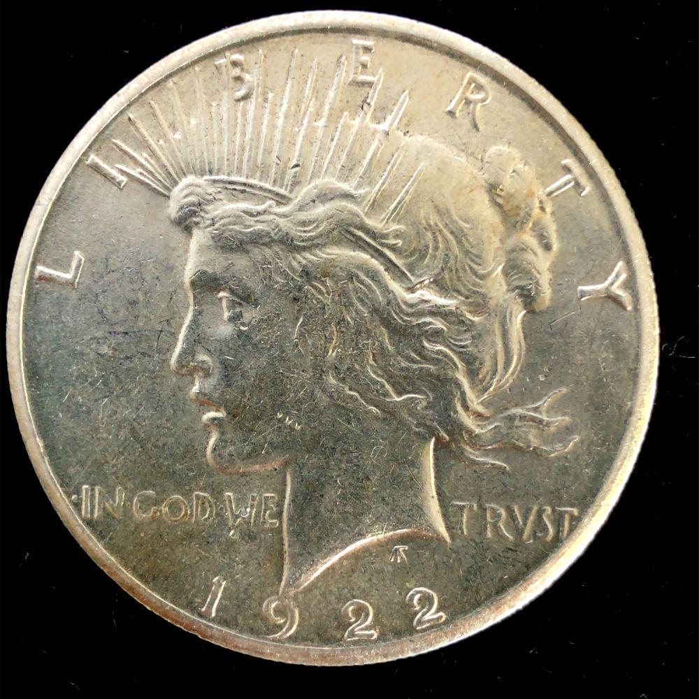 1922 S Silver Peace Dollar Choice BU (1 of 2)