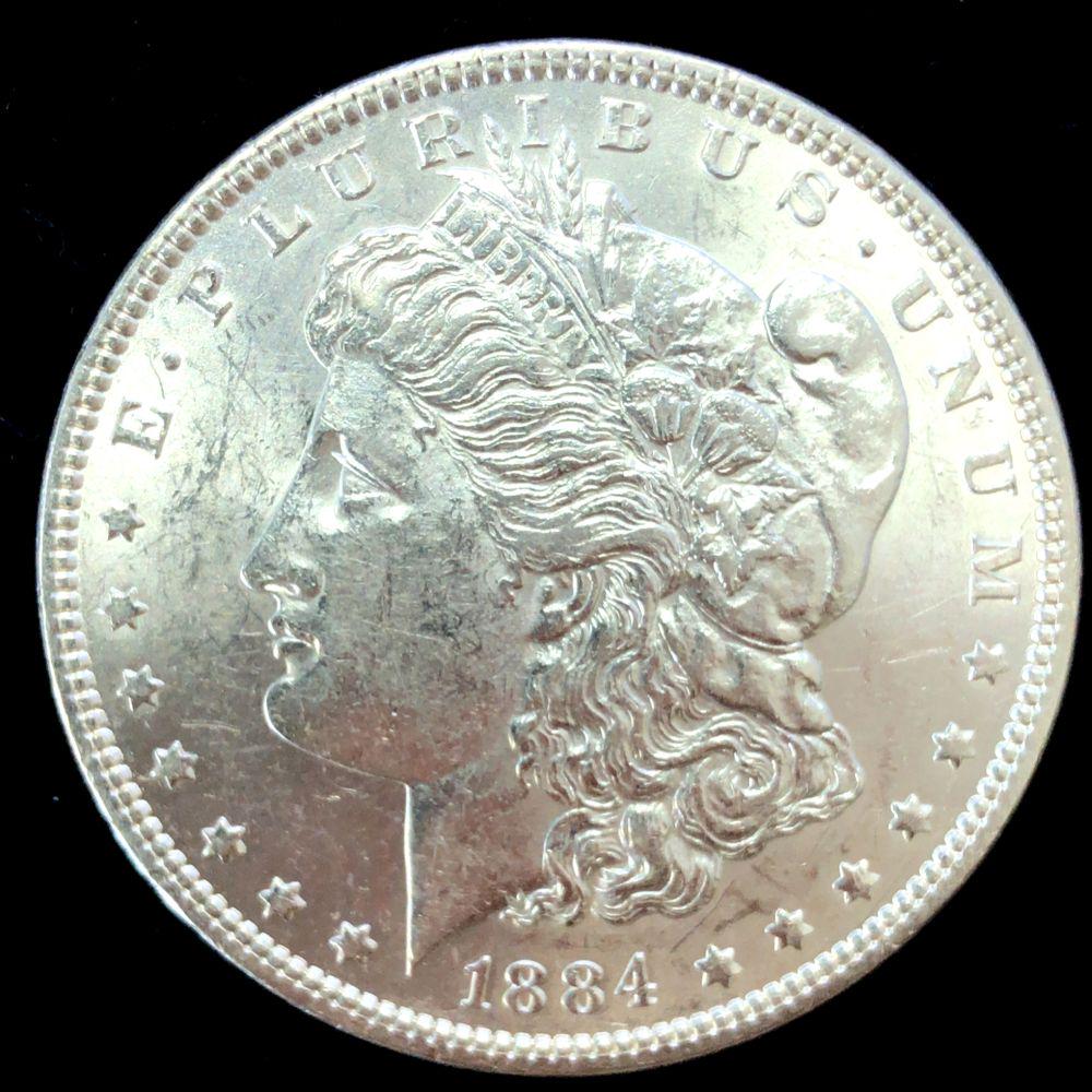 1884 P Morgan Silver Dollar Ch BU (1 of 2)