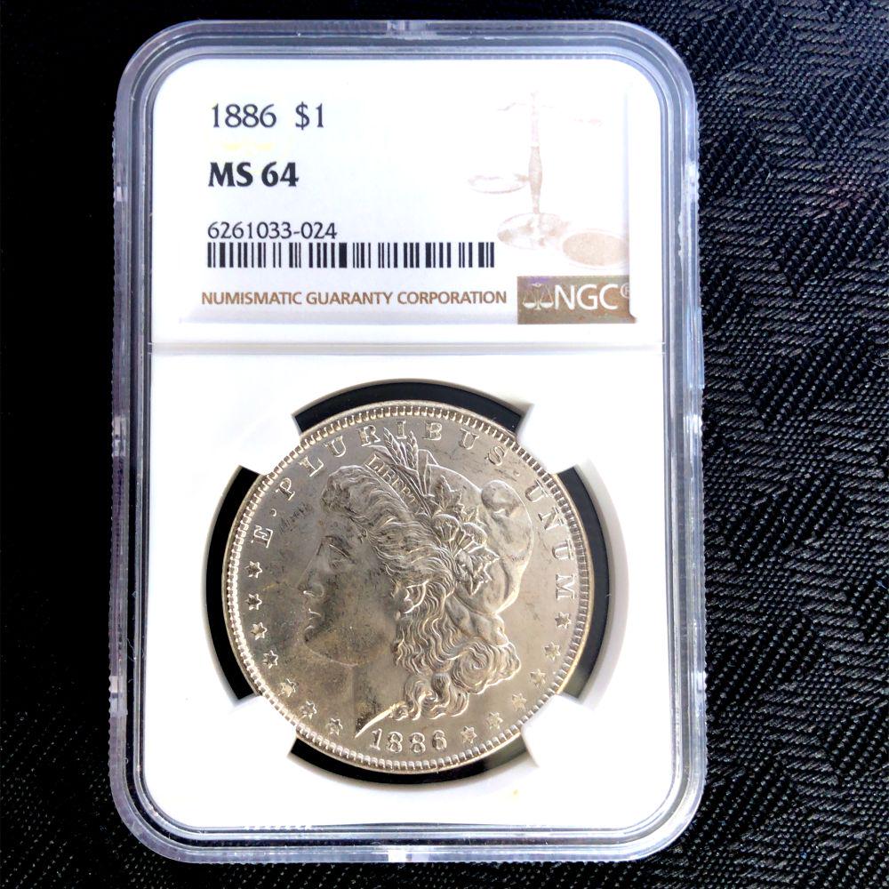 1886 Morgan Silver Dollar NGC MS64 (1 of 4)