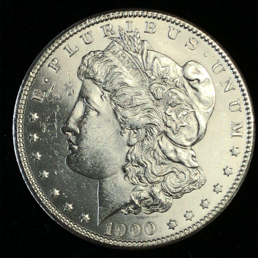 1900 Morgan Silver Dollar in Choice Unc. (1 of 2)