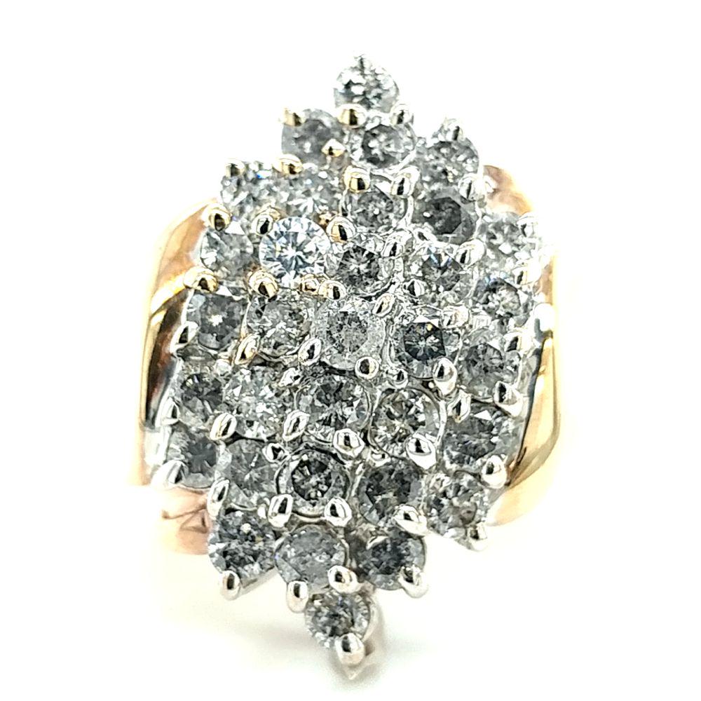 3 CTW Diamond Waterfall Ring 10K (1 of 6)