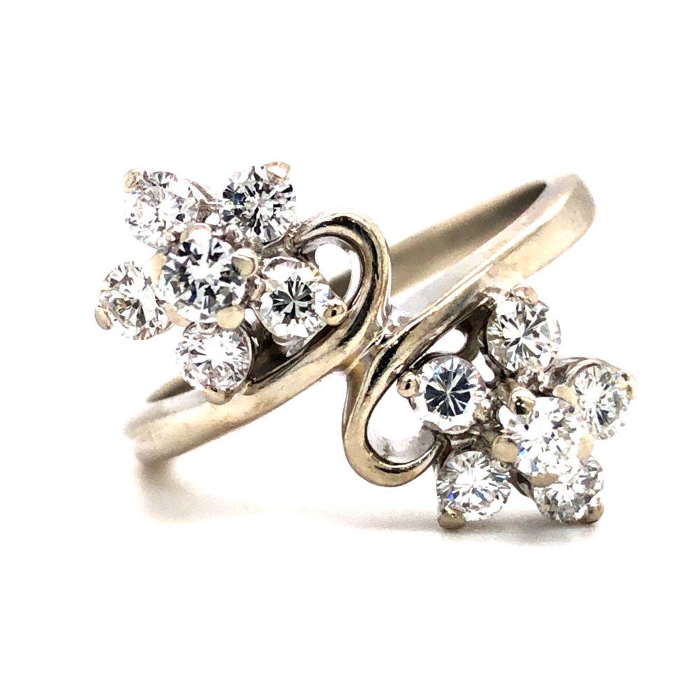 1 CTW Diamond Bypass Ring 14K (1 of 4)