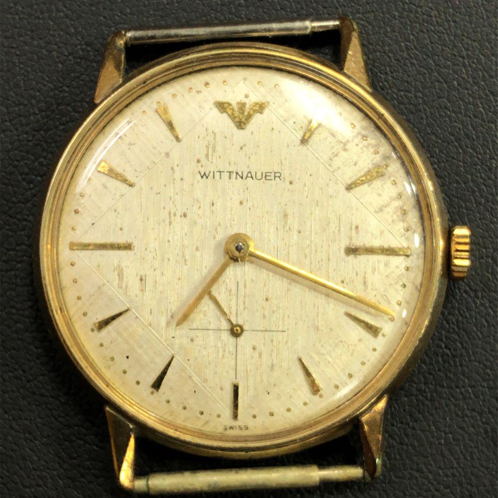 1960's Wittnauer 17J Watch Cal.11BG Movement: This is a 10 karat rolled gold Wittnauer 1960's wrist watch movement, case, dial and crystal. This watch is a 17 jewel manual wind watch. The case is approximately 33 mm. This watch