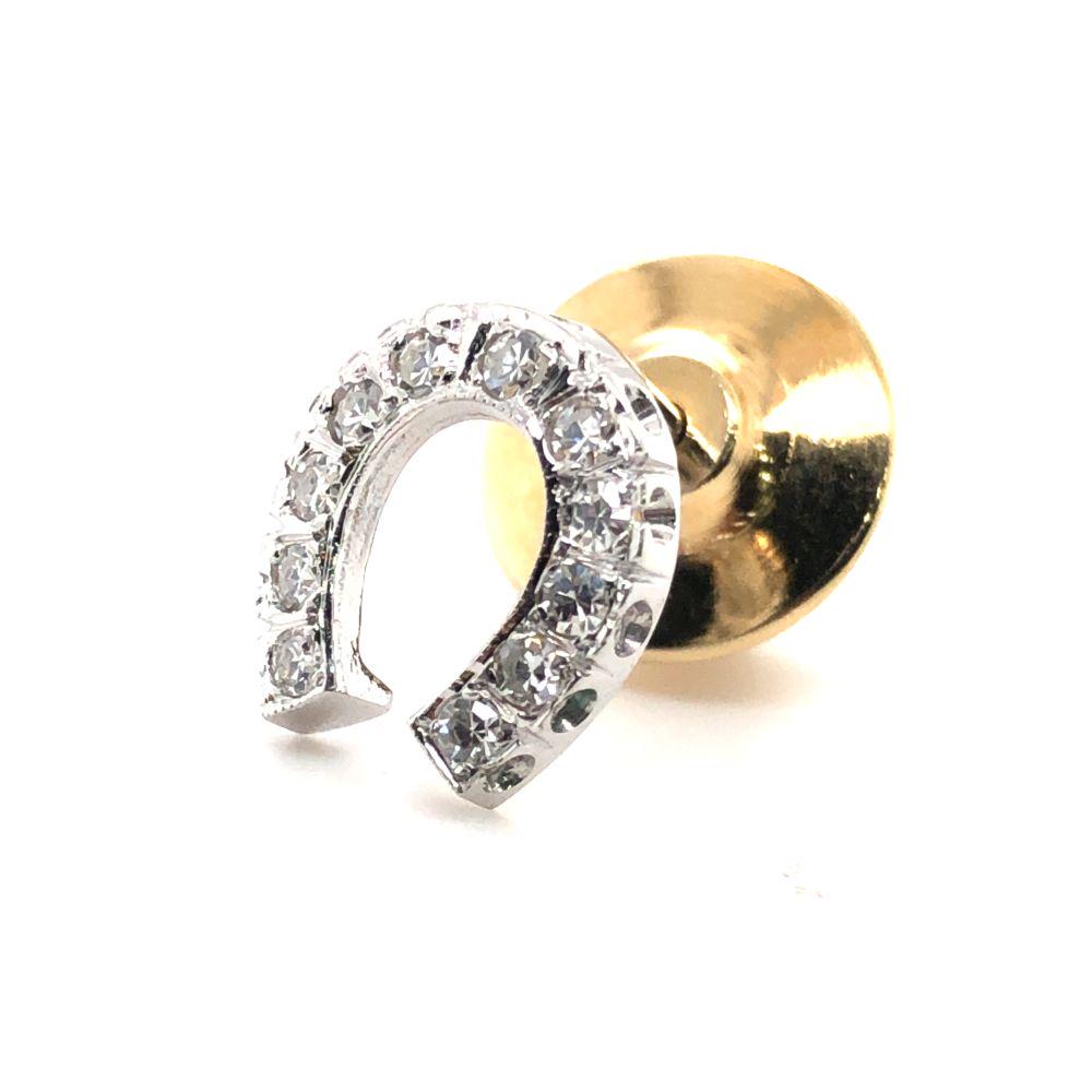 .14 CTW Diamond Horseshoe Lapel Pin/Tie Tack (1 of 5)