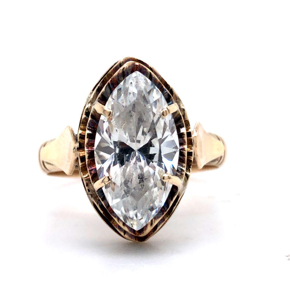 White Sapphire Antique Ring 14K (1 of 6)