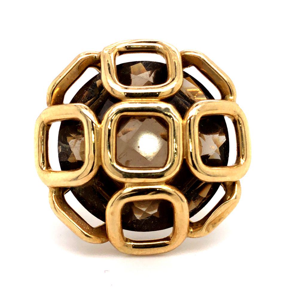 Milor Smoky Topaz Ring 14K Yellow Gold (1 of 5)