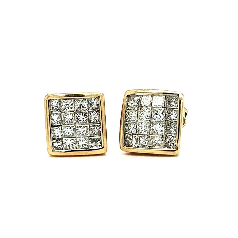Princess-Cut Diamond Earrings 14K (1 of 5)