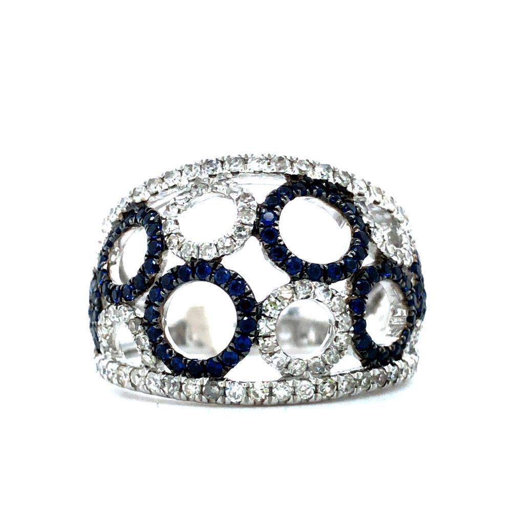 Sapphire and Diamond Ring 14K White Gold (1 of 4)