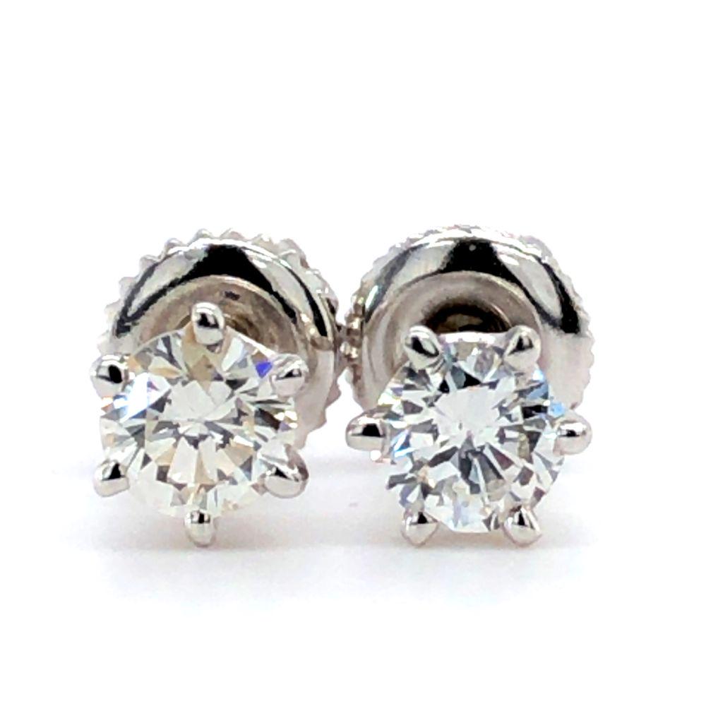Diamond Stud Earrings 14K White Gold (1 of 6)