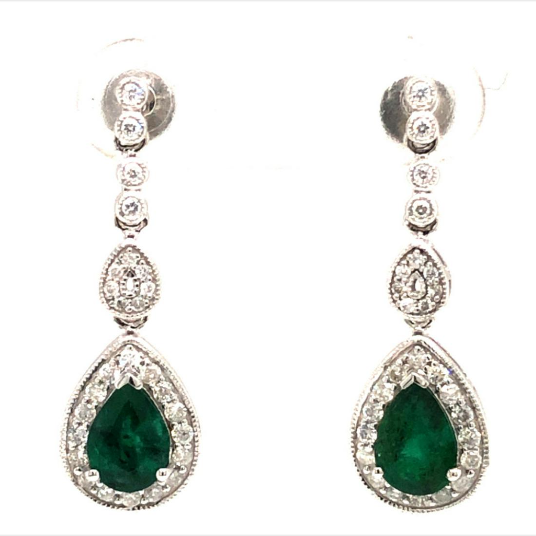 Emerald and Diamond Earrings 18K (1 of 4)