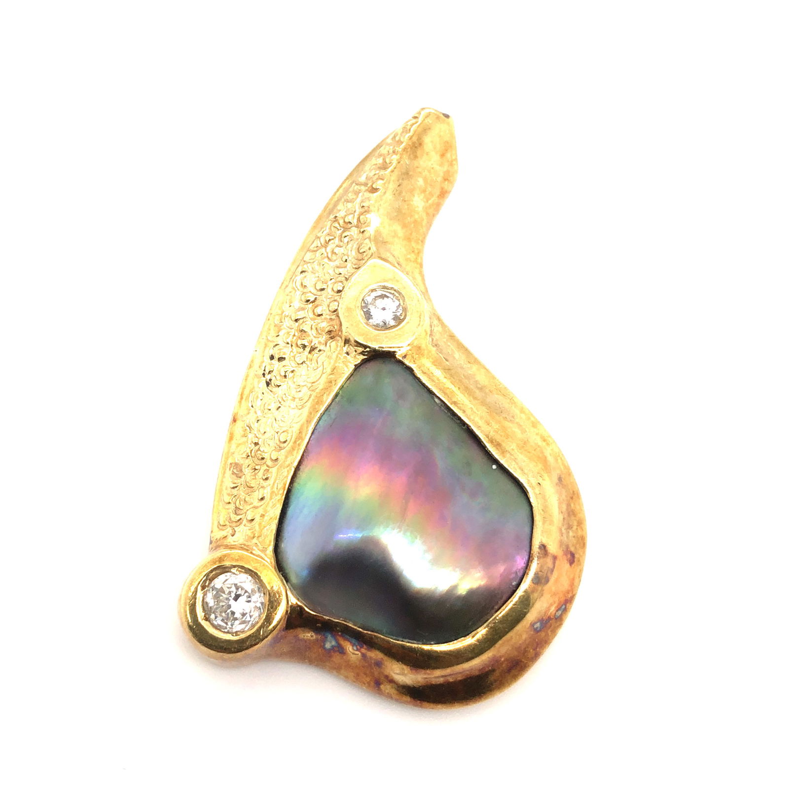 Gold, Diamond and Tahitian Pearl Slide 14K (1 of 6)