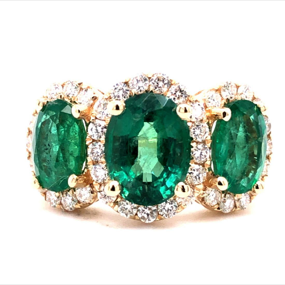 Emerald and Diamond Ring 14K (1 of 5)