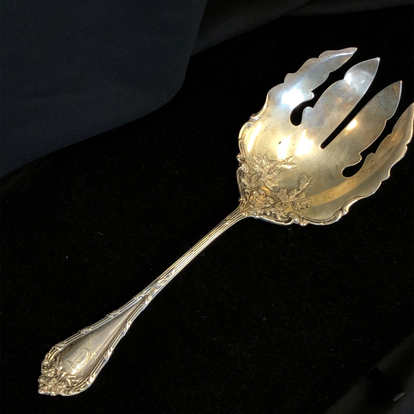 Serving Fork Sterling Silver Antique Durgin (1 of 7)