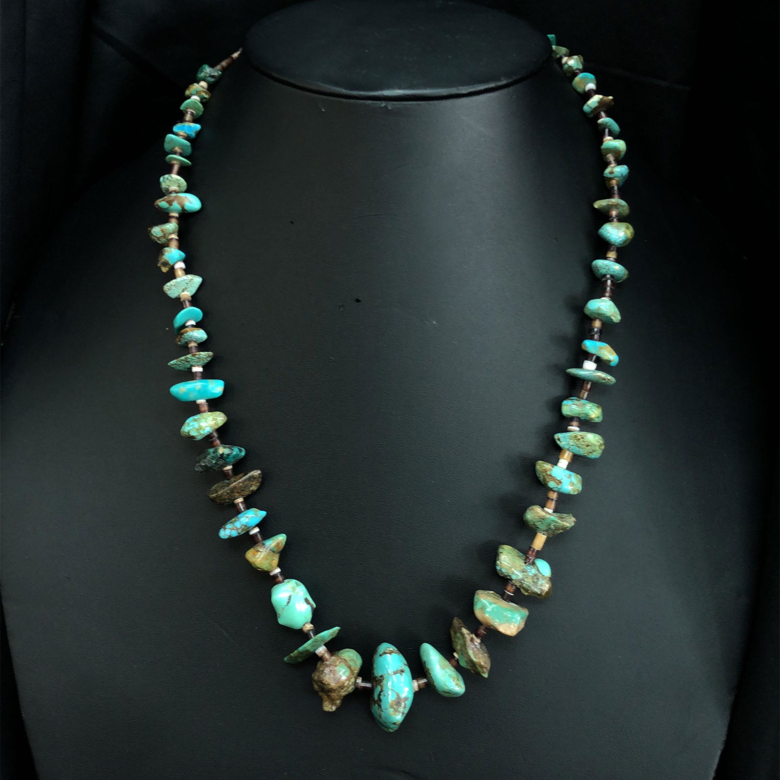 Navajo Kingman Turquoise Nugget Necklace (1 of 3)